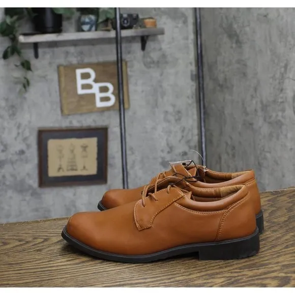 NWT Josmo Boys Dress Shoes Classic Lace-Up Oxford Formal Tan 2 Brown 6 Big Kid