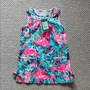 NWT Lilly Pulitzer Girls Classic Shift Dress Flamenco Beach SZ 4