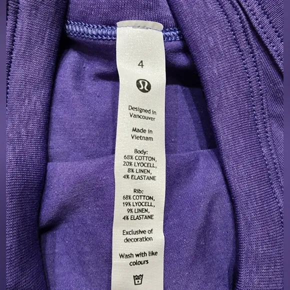 NWT Lululemon Dress Classic-Fit Cotton-Blend Scoop, Size 4