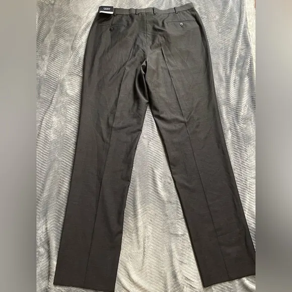 NWT Men’s Cremieux Modern Fit Travel Smart Unhemmed Dress Pants 40 Wool Blend