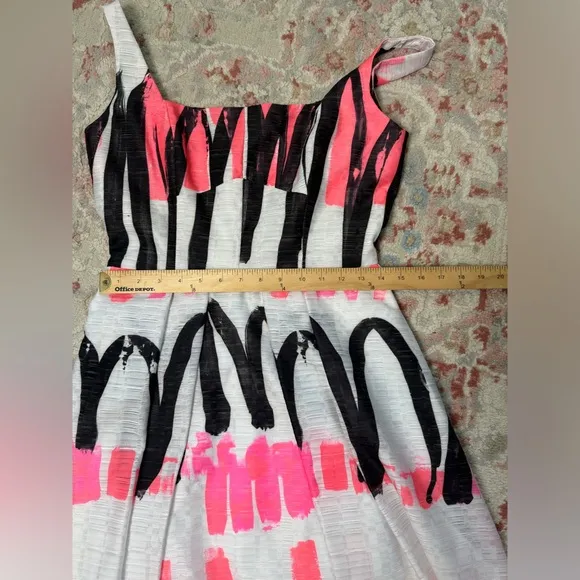 NWT- MILLYCamila Modern Scribble-Print Fit-&amp;-Flare Dress