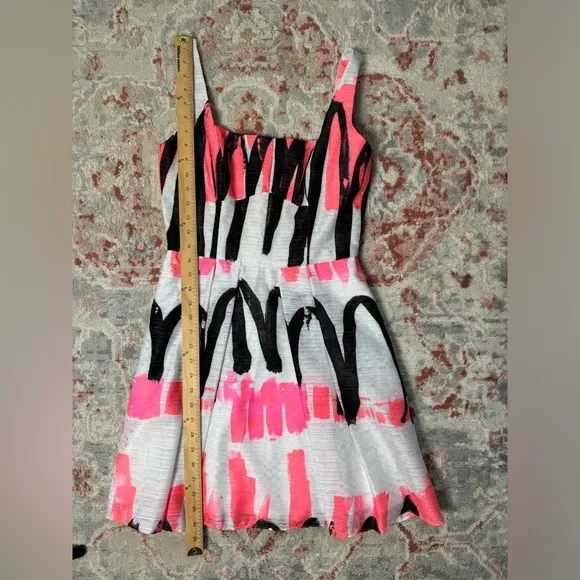 NWT- MILLYCamila Modern Scribble-Print Fit-&amp;-Flare Dress