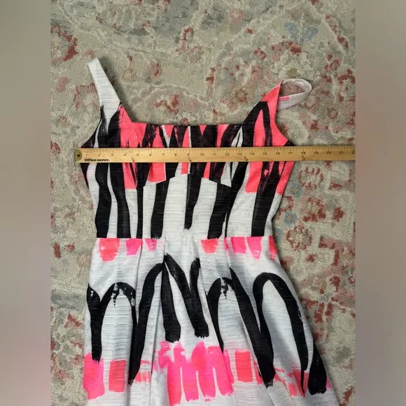 NWT- MILLYCamila Modern Scribble-Print Fit-&amp;-Flare Dress