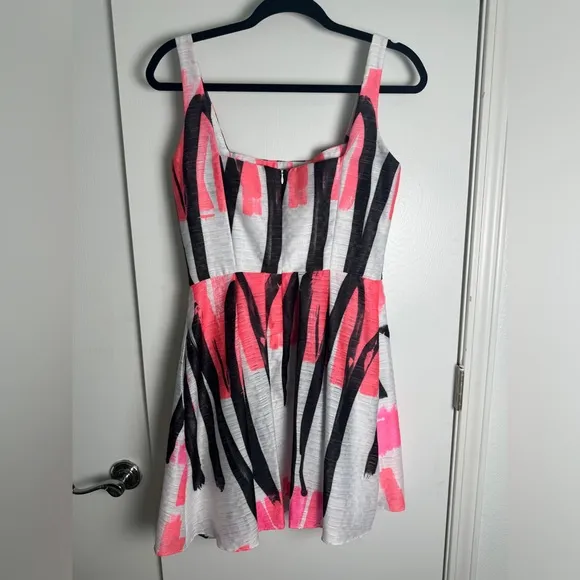 NWT- MILLYCamila Modern Scribble-Print Fit-&amp;-Flare Dress