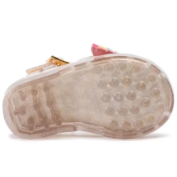 NWT MINI MELISSA Possession II Kids Sandals In Gold Size 5T