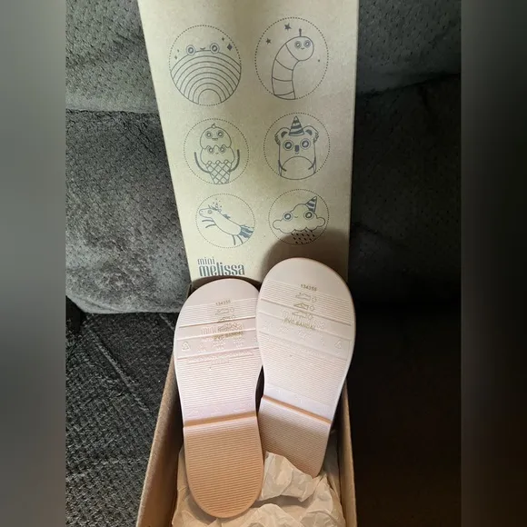 NWT MINI MELISSA Velvet Kids Sandals Size 9T