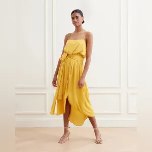 💥NWT💥 Modern Citizen Mila Layered Tank Dress. Marigold. Size Med.