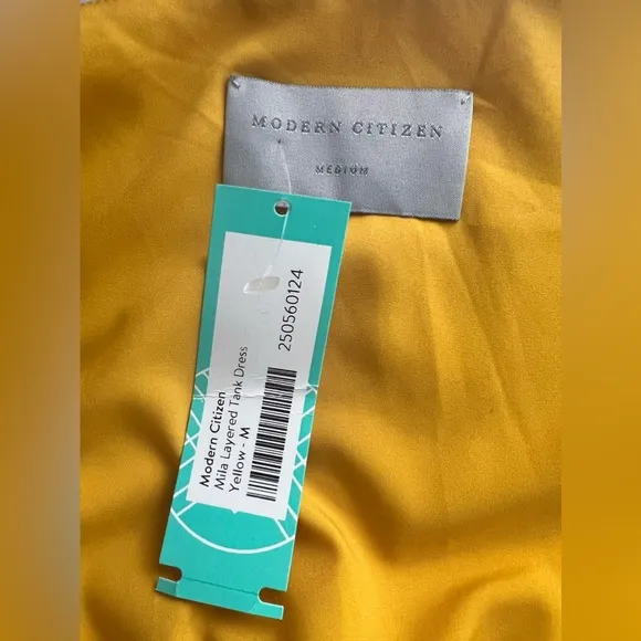 💥NWT💥 Modern Citizen Mila Layered Tank Dress. Marigold. Size Med.