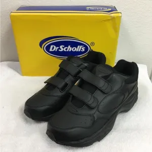 NWT New Dr. Scholl’s Mens Black Pursuit Leather Velcro Sneaker Shoe Size 10.5EE