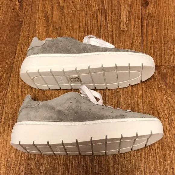 NWT Rag &amp; Bone Linden Gray Cemento Suede Platform Sneakers Shoes Size 9.5 (39.5)