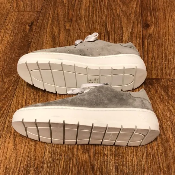 NWT Rag &amp; Bone Linden Gray Cemento Suede Platform Sneakers Shoes Size 9.5 (39.5)