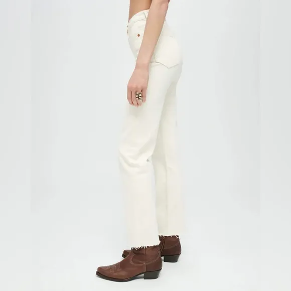 NWT! Re/Done | Comfort Stretch High Rise Stove Pipe Jeans | Vintage White | 25