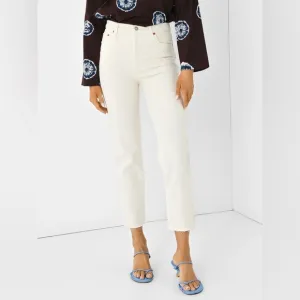 NWT! Re/Done | Comfort Stretch High Rise Stove Pipe Jeans | Vintage White | 25