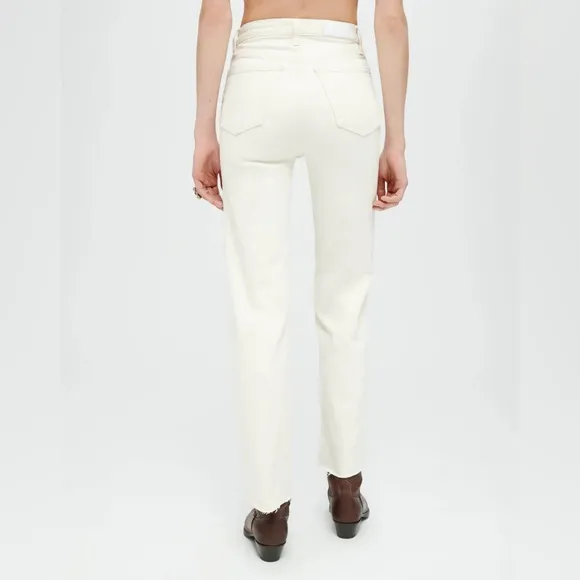 NWT! Re/Done | Comfort Stretch High Rise Stove Pipe Jeans | Vintage White | 25