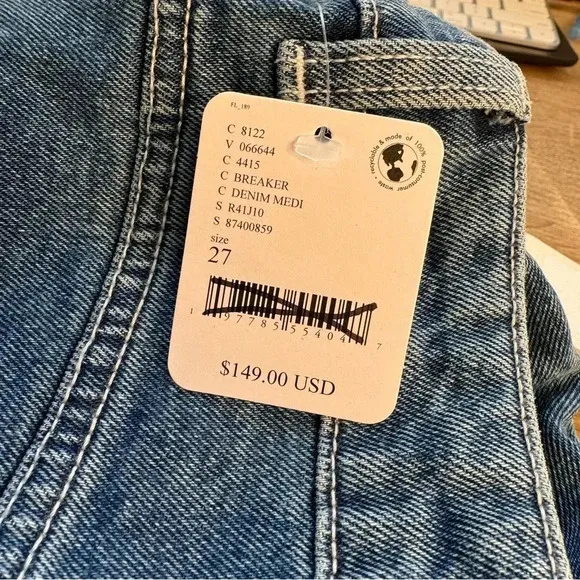 NWT Rolla's East Coast Flare Patch Pocket Flared Jeans Denim High Rise Blue