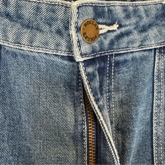 NWT Rolla's East Coast Flare Patch Pocket Flared Jeans Denim High Rise Blue