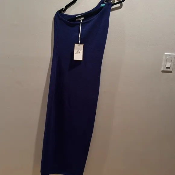 NWT Runway the Label Magic Midi One-Shoulder Dress Medium