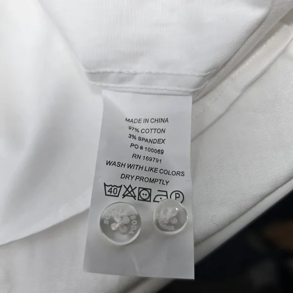 NWT‎ Scotch &amp; Soda Men's White Dress Shirt Size 18/46 Shop011mwhite Modern Fit.