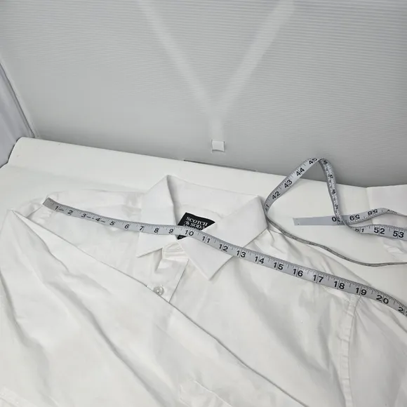 NWT‎ Scotch &amp; Soda Men's White Dress Shirt Size 18/46 Shop011mwhite Modern Fit.