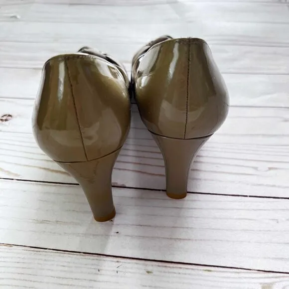 NWT Stuart Weitzman Women's Silk Soft Patent Open Toe Pump Shoes Size 8.5