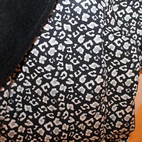 NWT UGG WOMEN'S DUFFIELD II LEOPARD‎ BLACK GRAY ROBE $130