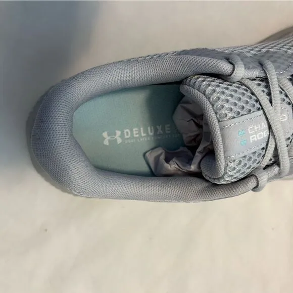 NWT Under Armour Women's Charged Rogue Gray &amp; Blue Running Shoes size 10.5