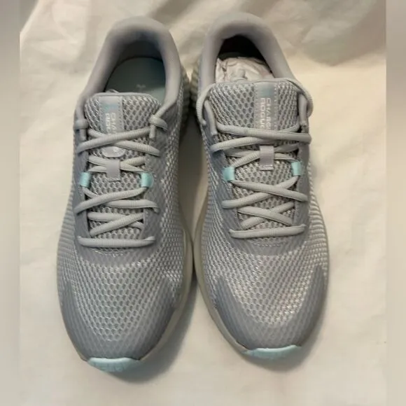 NWT Under Armour Women's Charged Rogue Gray &amp; Blue Running Shoes size 10.5