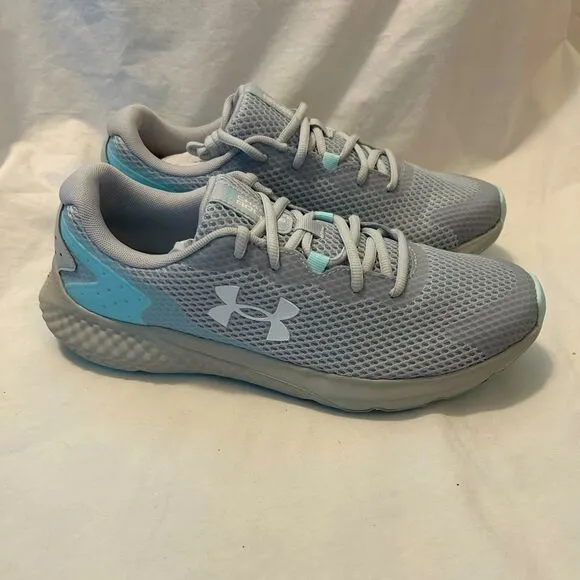 NWT Under Armour Women's Charged Rogue Gray &amp; Blue Running Shoes size 10.5