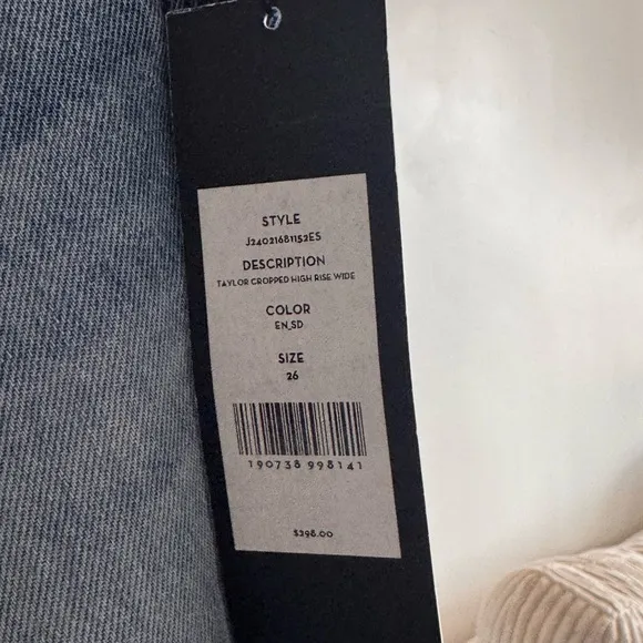 NWT Veronica Beard Taylor Cropped High-Rise, Sz 26 but fits 1-2 sizes smaller!