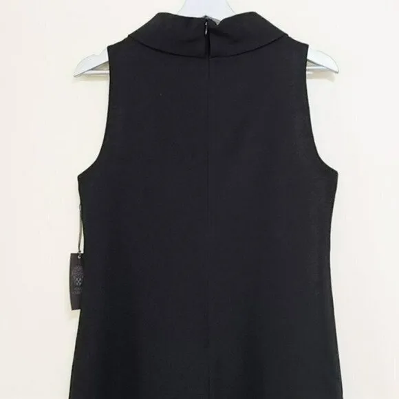 NWT Vince Camuto Drape Neck Cocktail Shift Mini Dress