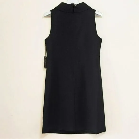 NWT Vince Camuto Drape Neck Cocktail Shift Mini Dress