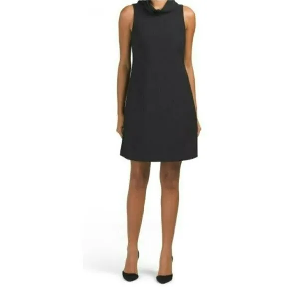 NWT Vince Camuto Drape Neck Cocktail Shift Mini Dress