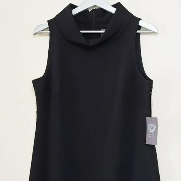 NWT Vince Camuto Drape Neck Cocktail Shift Mini Dress