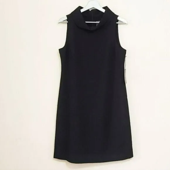 NWT Vince Camuto Drape Neck Cocktail Shift Mini Dress