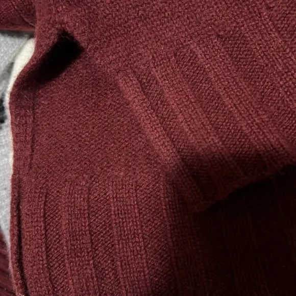 NWT- XS-Ann Taylor 100% Cashmere Turtleneck Tunic Sweater - Tinto Red