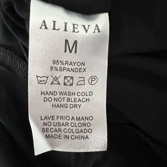 NWT Alieva Dasha Modern Midi Dress Black size Medium