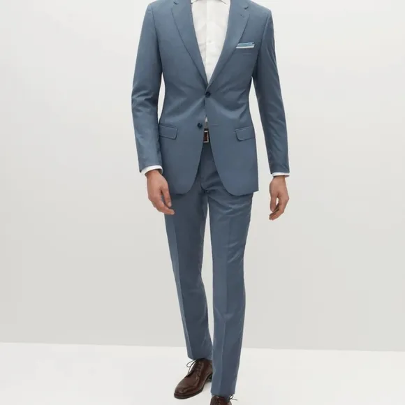 NWT,The Groomsman Suit Men's Dress Pants Light Modern Blue