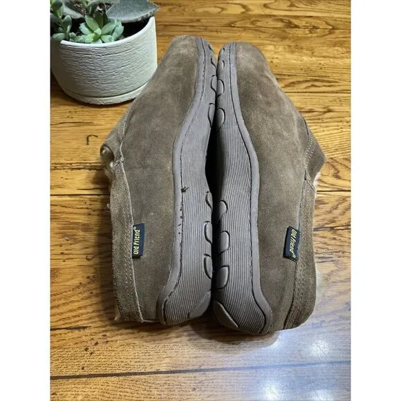 OLD friend mens suede sheep fur lining size 15