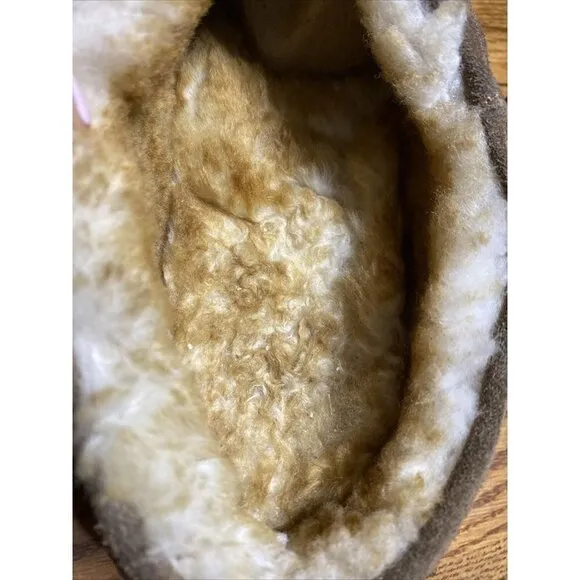 OLD friend mens suede sheep fur lining size 15