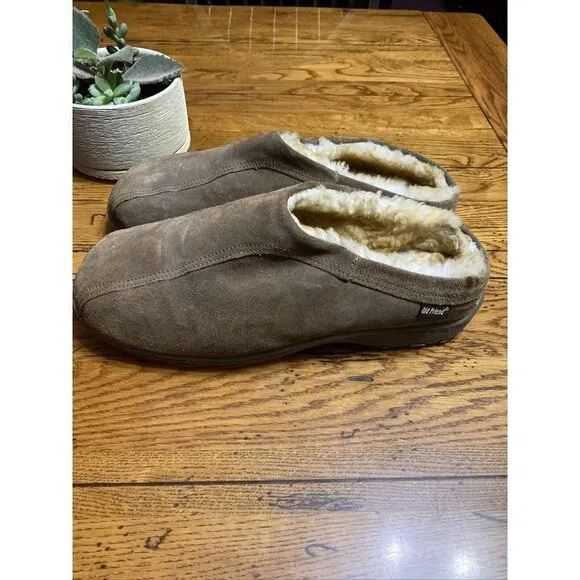 OLD friend mens suede sheep fur lining size 15