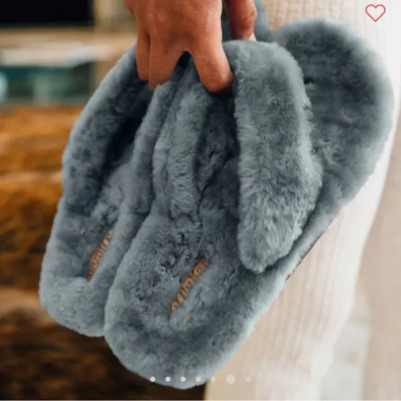 OluKai Kipe’a Heu Genuine Shearling Slide Sandal