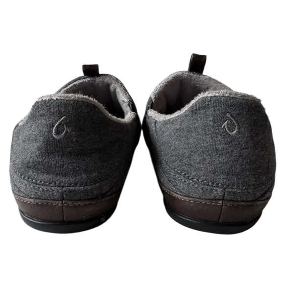 Olukai Mahana Men’s Quilted Slippers Sz 10 Slip On Terry Lined Loafers Slippers