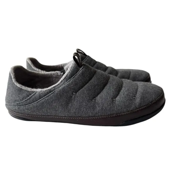 Olukai Mahana Men’s Quilted Slippers Sz 10 Slip On Terry Lined Loafers Slippers