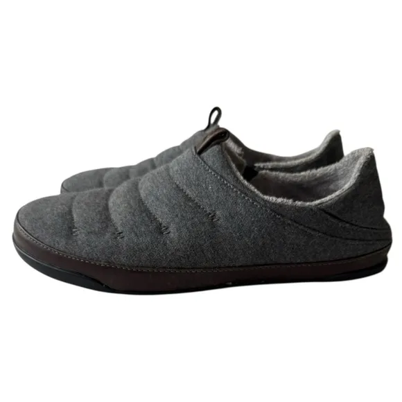 Olukai Mahana Men’s Quilted Slippers Sz 10 Slip On Terry Lined Loafers Slippers