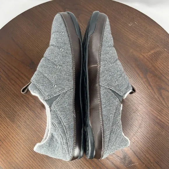 OluKai Mahana Slipper Men's 10 Gray Comfort Quilted Slip On Shoes 10451-6C40