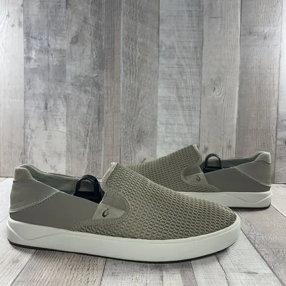 Olukai Men's 9 Lae'ahi Slip On Loafer Sneaker Shoes Mesh Lightweight Clay Sage