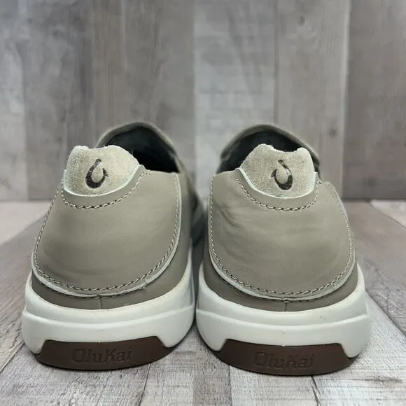 Olukai Men's 9 Lae'ahi Slip On Loafer Sneaker Shoes Mesh Lightweight Clay Sage