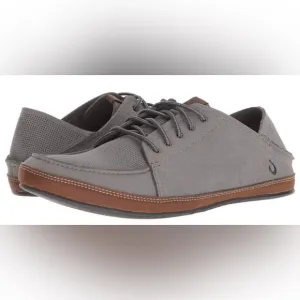 Olukai Men’s Kauwela Lace Shoes in Charcoal Like New Rare Size 9