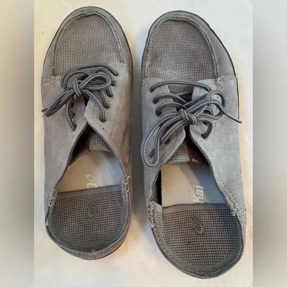 Olukai Men’s Kauwela Lace Shoes in Charcoal Like New Rare Size 9