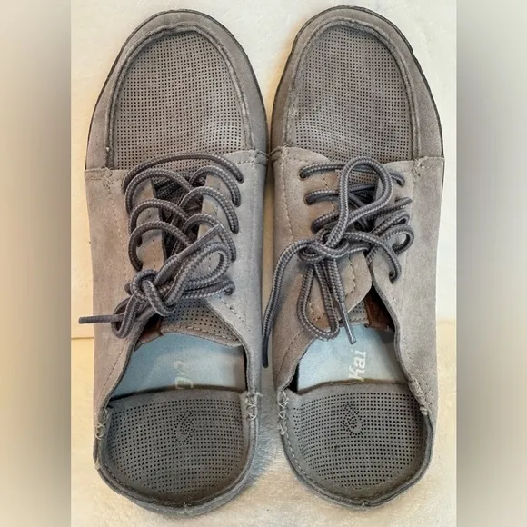 Olukai Men’s Kauwela Lace Shoes in Charcoal Like New Rare Size 9